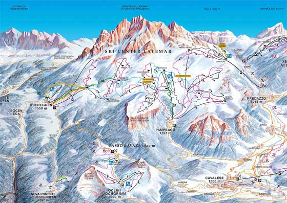 Val Di Fiemme Piste Map