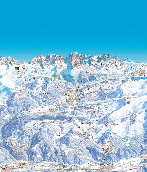 Campiglio Dolomiti Di Brenta Piste Map