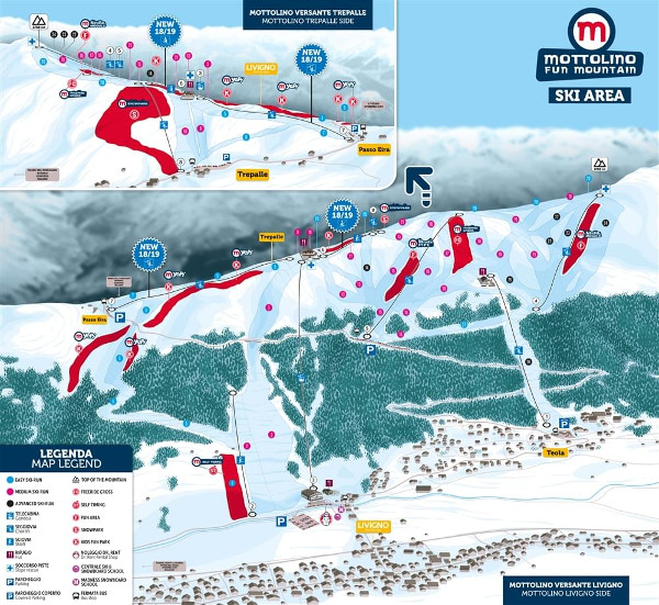 Mottolino Ski Resort Piste Map