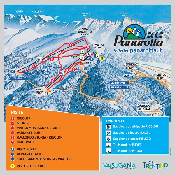 Panarotta Piste Map