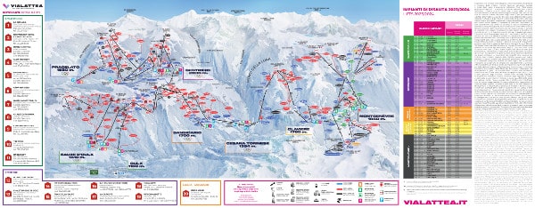 Sauze d'Oulx Ski Resort Piste Ski Map