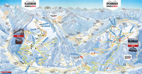 Skiworld Ahrntal Piste Map