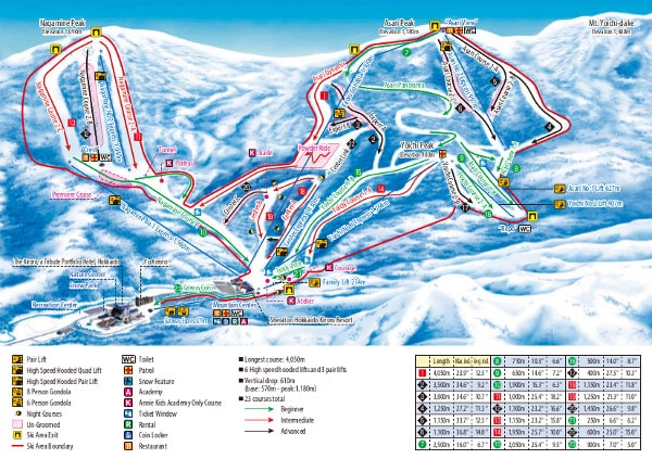 Kiroro Ski Resort Piste Map