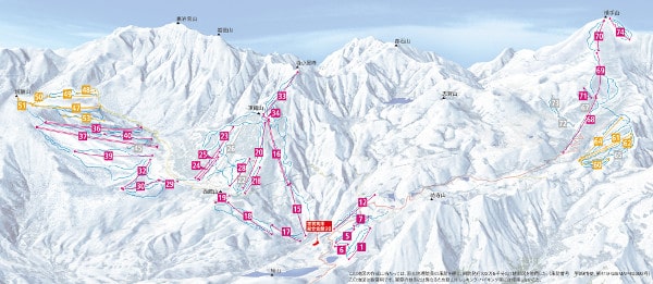 Shiga Kogen Ski Resort Piste Map
