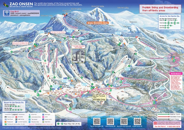 Zao Ski Resort Piste Map