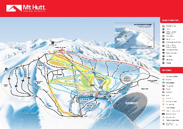 Mt Hutt Ski Resort Piste Map