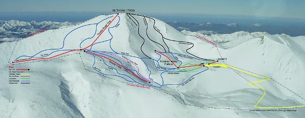 Mt Lyford Ski Resort Piste Map
