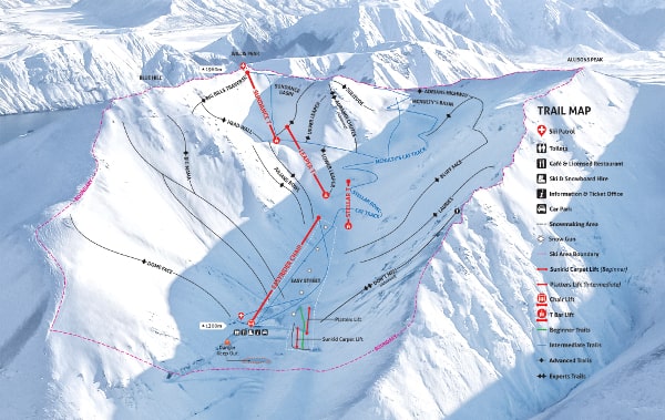 Porters Ski Resort Piste Map