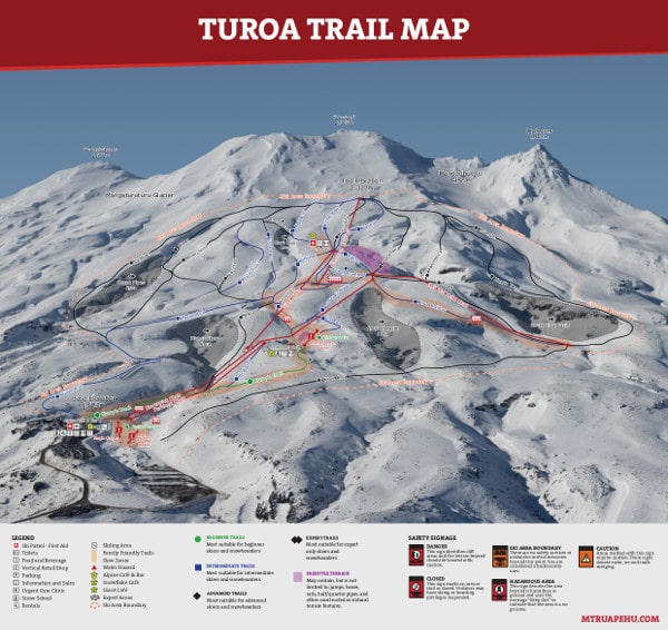 Turoa Ski Resort Piste Map