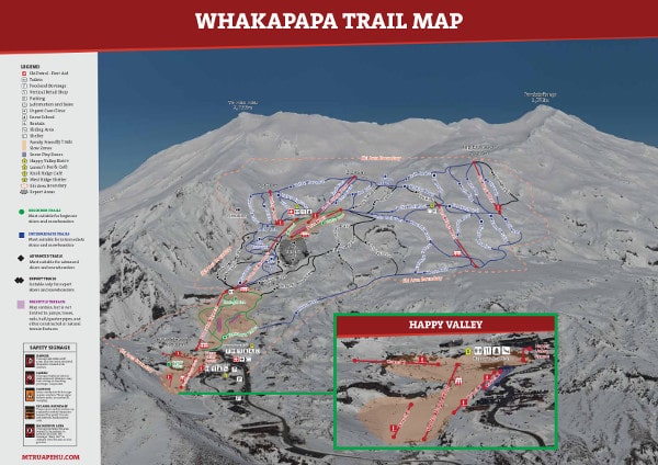 Whakapapa Ski Resort Piste Map