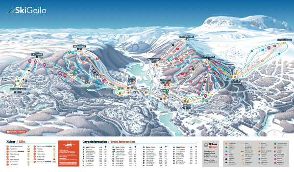 Geilo Ski Resort Piste Map