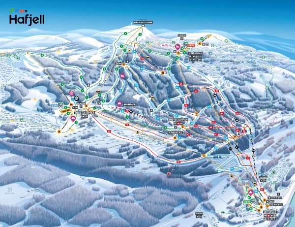 Hafjell Ski Resort Piste Map
