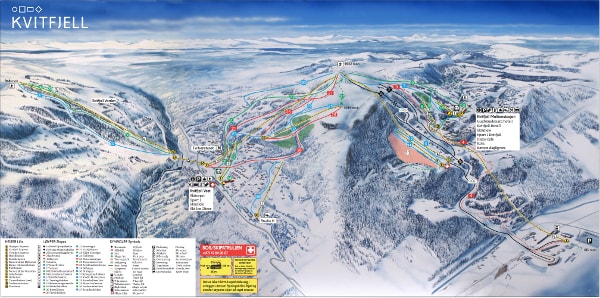 Kvitfjell Ski Resort Piste Map