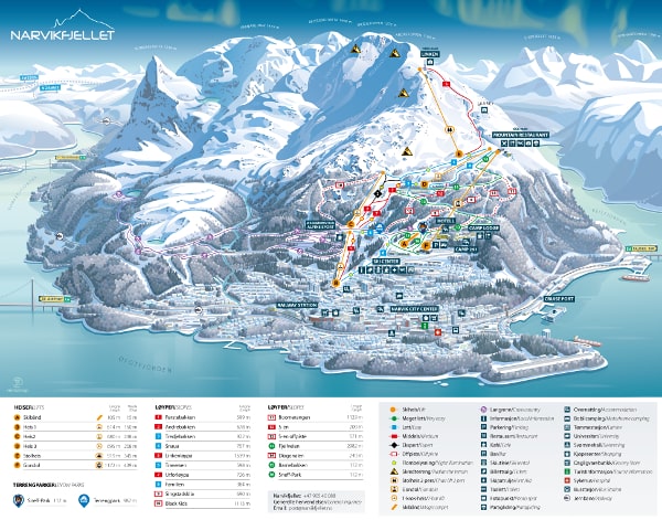 Narvik Ski Resort Piste Map