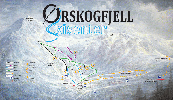 Ørskogfjell Ski Resort Piste Map