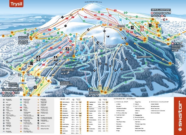 Trysil Ski Resort Piste Map