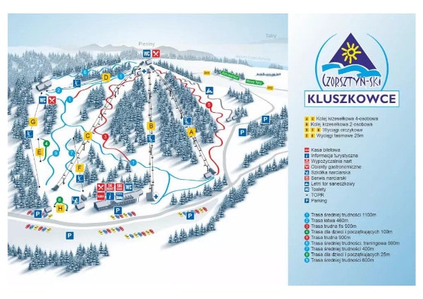 Czorsztyn Ski Resort Piste Ski Map