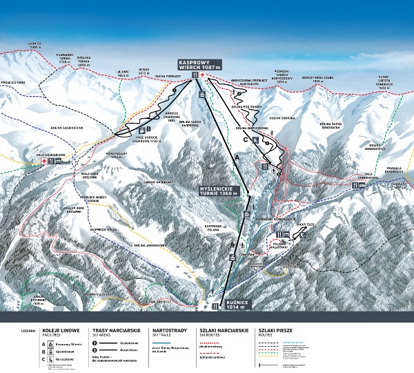 Kasprowy Wierch Ski Resort Piste Map