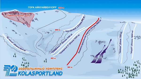 Kolasportland Ski Resort Piste Map