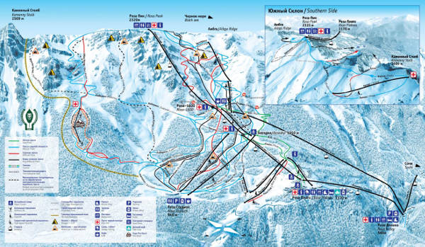 Rosa Khutor Sochi Ski Resort Piste Map