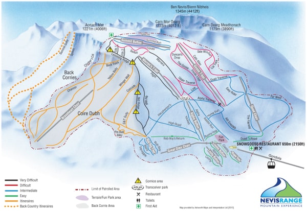 Nevis Range Ski Resort Piste Map