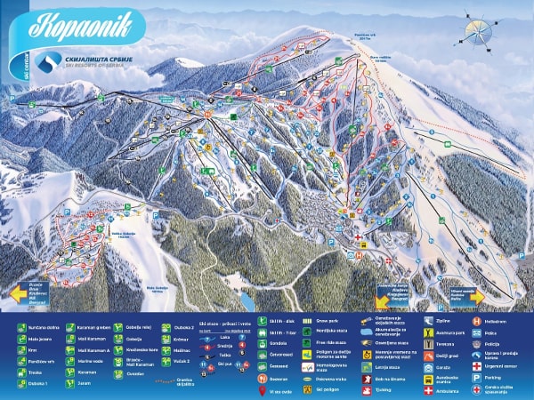 Kopaonik Ski Resort Piste Ski Map