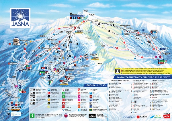 Jasna Ski Resort Piste Map