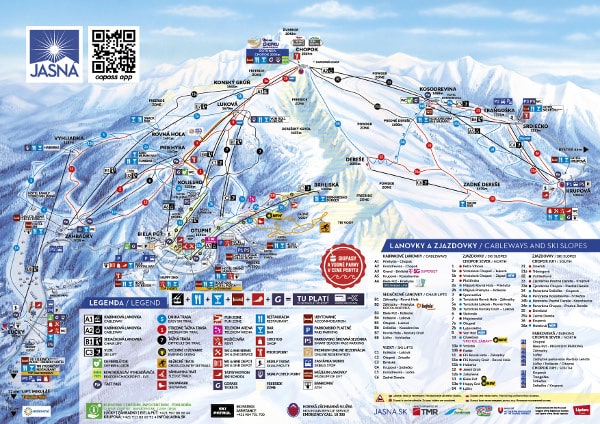 Jasna Ski Resort Piste Map