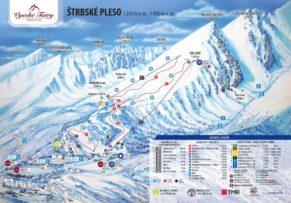 Strbske Pleso Ski Resort Piste Map