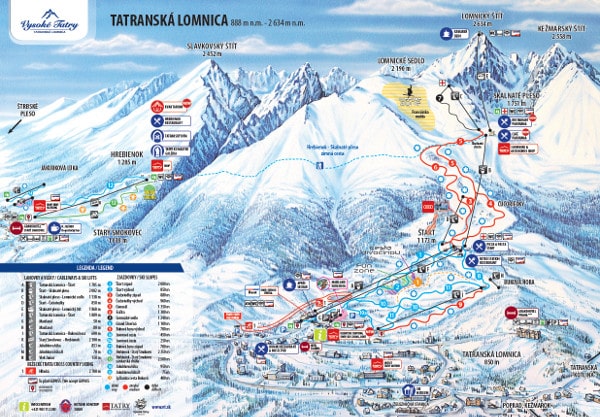 Tatranska Lomnica Ski Resort Piste Map