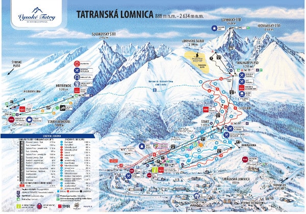 Tatranska Lomnica Ski Resort Piste Map