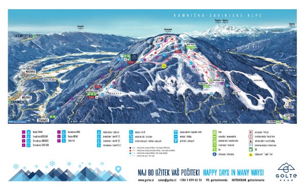 Golte Piste Ski Map