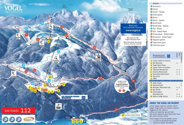 Vogel Piste Ski Map