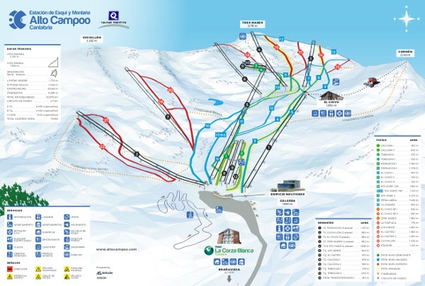 Alto Campoo Ski Resort Piste Maps