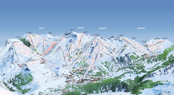 Baqueira Beret Ski Resort Piste Ski Map