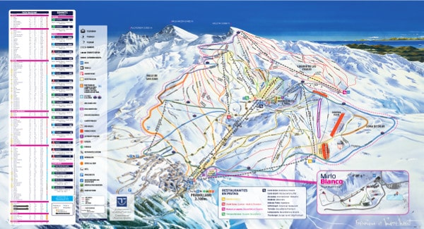 Sierra Nevada Ski Resort Piste Map