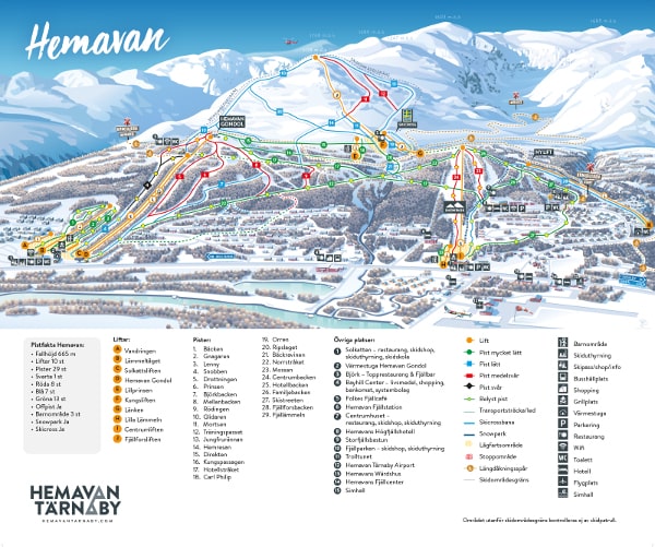 Hemavan Piste Map