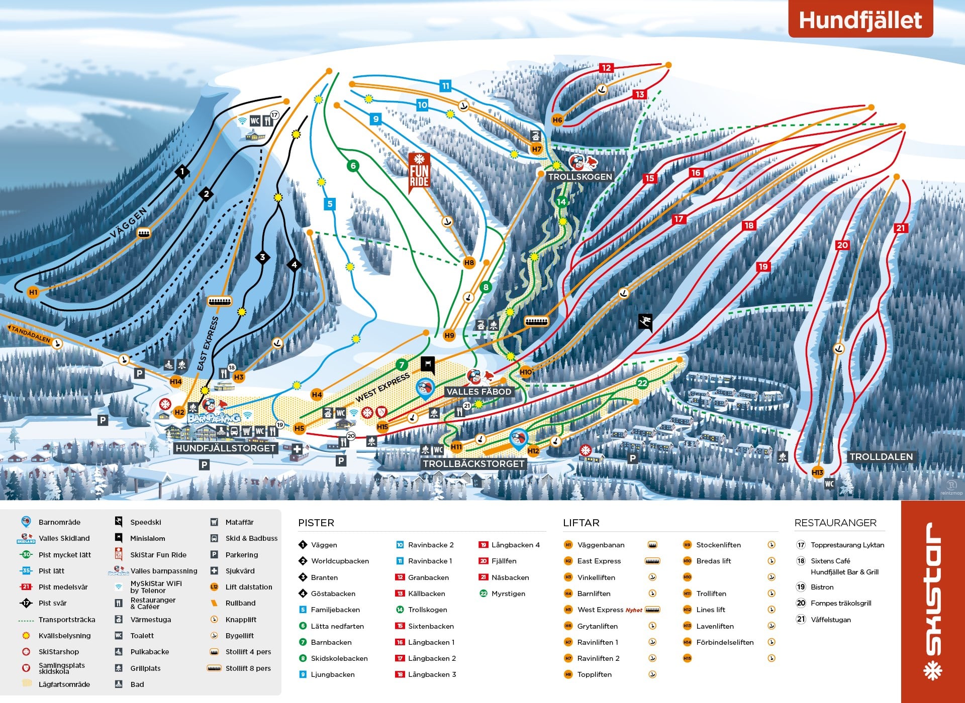 Salen Ski Resort Piste Maps