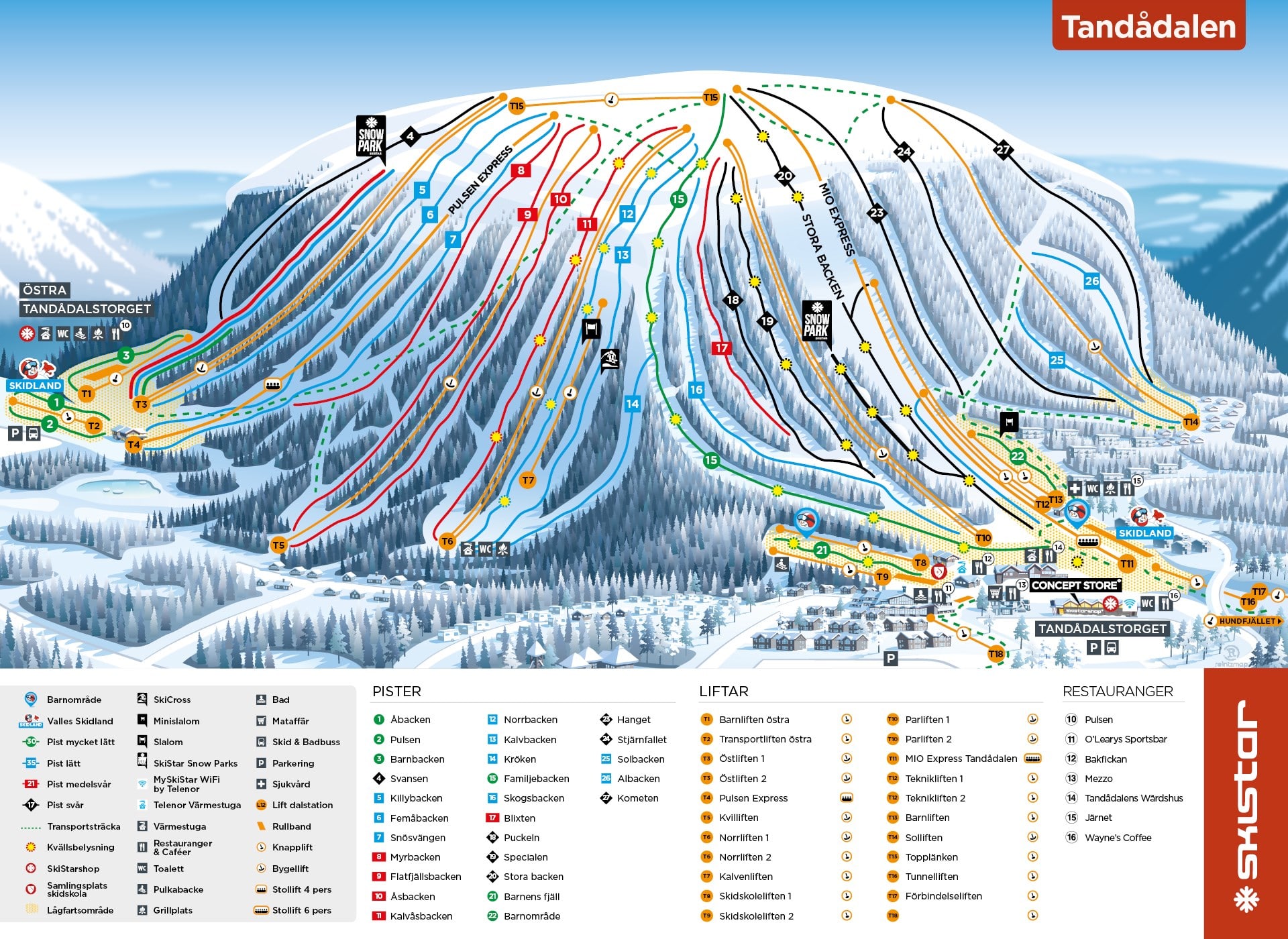 Salen Ski Resort Piste Maps