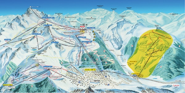 Bruson Ski Resort Piste Map
