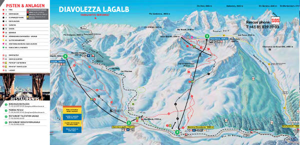 Diavolezza Lagalb Ski Resort Piste Map