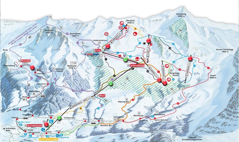 Grindelwald Ski Resort Piste Map