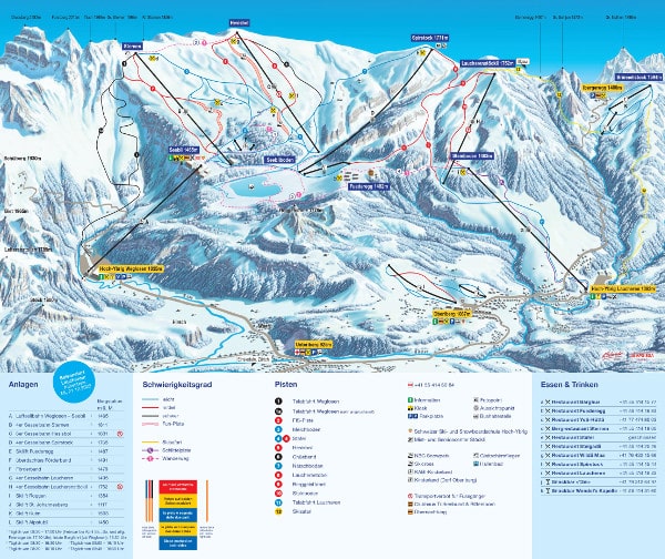 Hoch-Ybrig Ski Resort Piste Ski Map