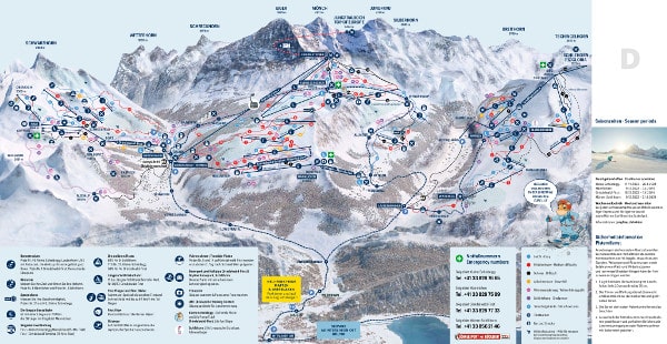 Jungfrau Ski Resort Piste Map