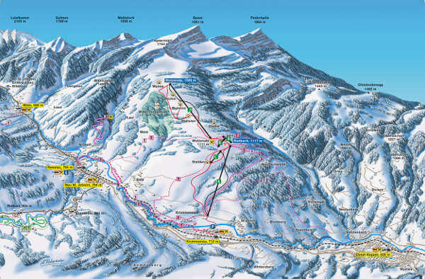 Krummenau Wolzenalp Toggenburg Ski Resort Piste Map