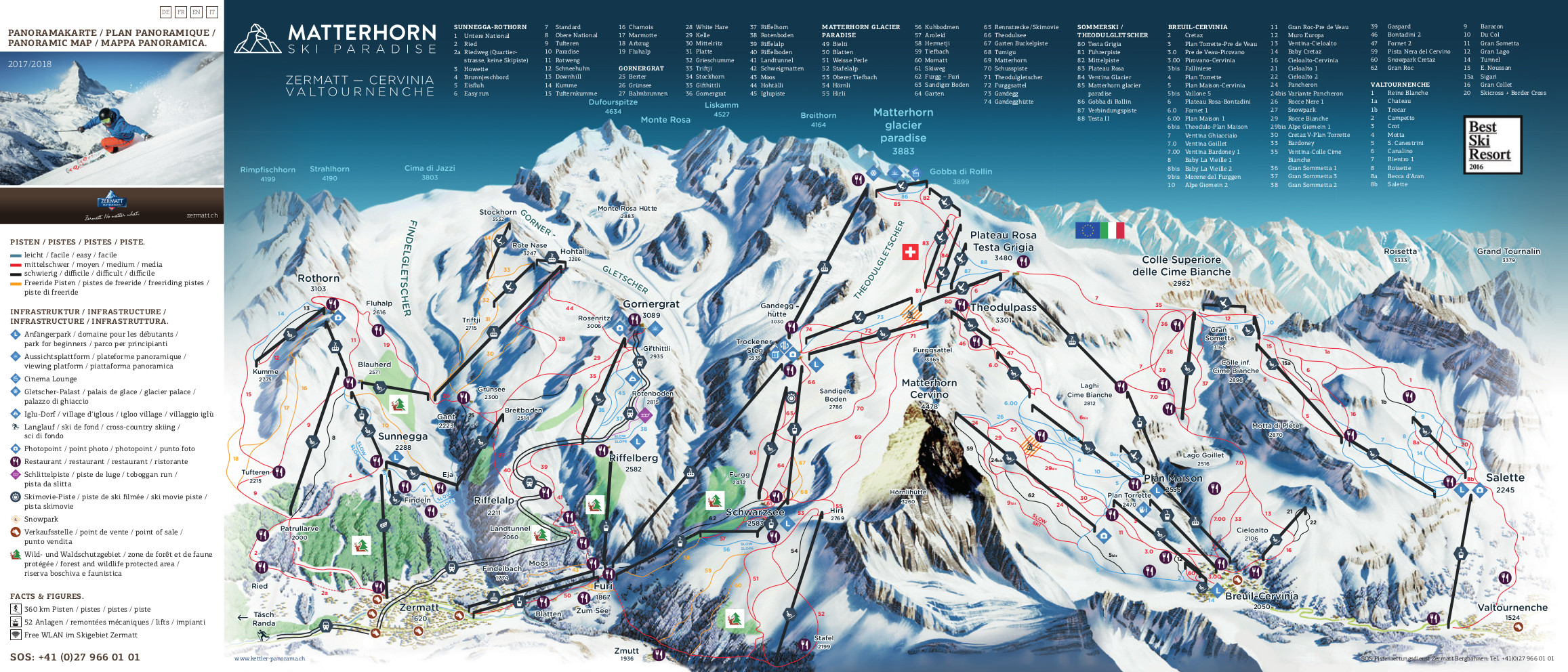 Matterhorn Piste Map 2018 