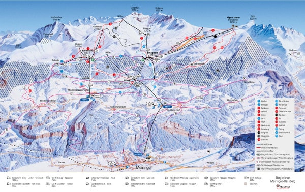 Meiringen Hasliberg Ski Resort Piste Ski Map