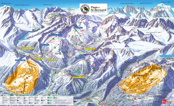Saint Bernard Ski Resort Piste Map