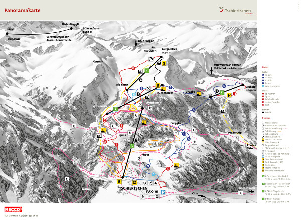 Tschiertschen Ski Resort Piste Map