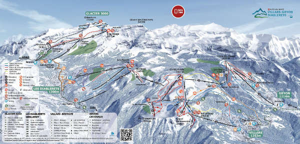 Villars Gryon Diablerets Ski Resort Piste Map